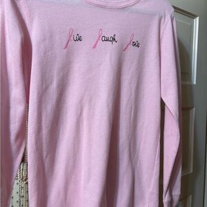 Pink  Light Pink Waffle-Knit Top